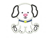 Stickdatei - Hundesalon Hund sitzend